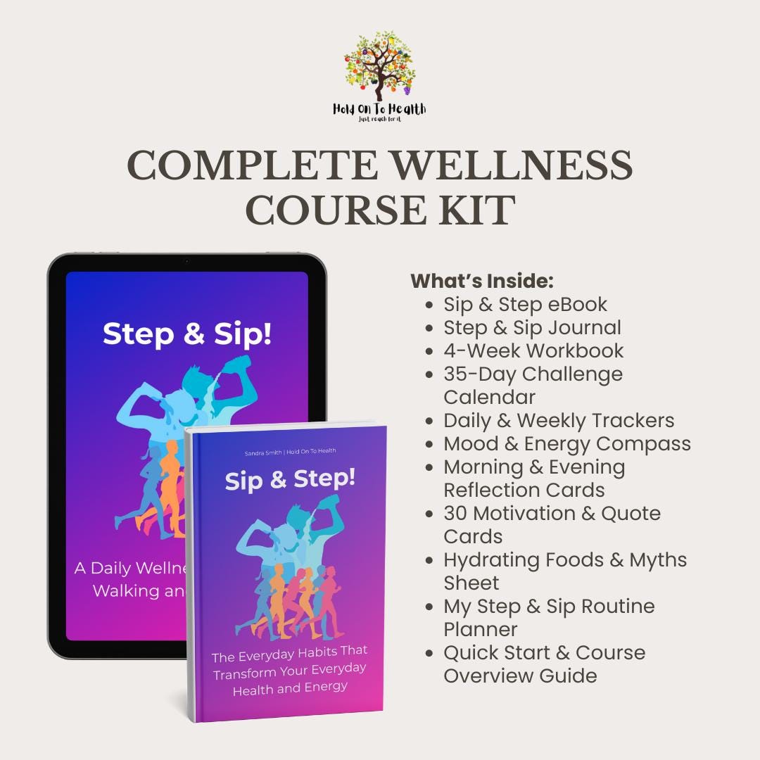 Step & Sip: A 35-Day Guided Wellness Course Kit