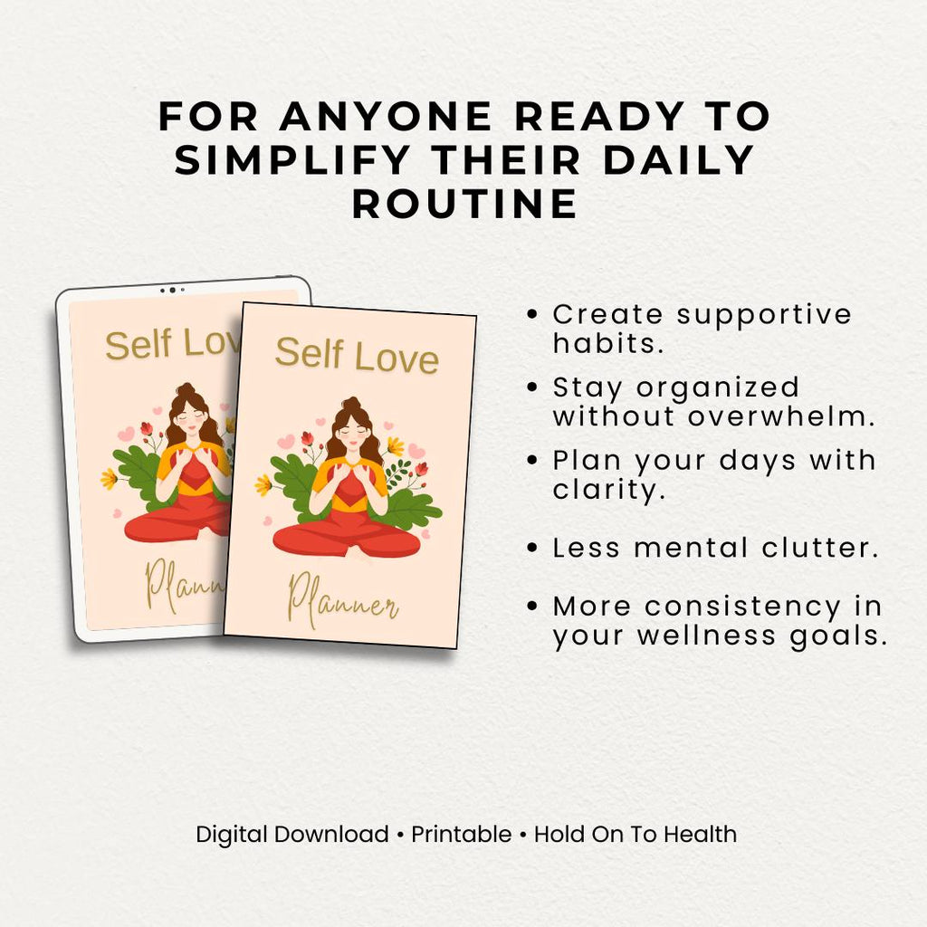 Self Love Printable Planner – Daily Reflection, Growth & Mindfulness