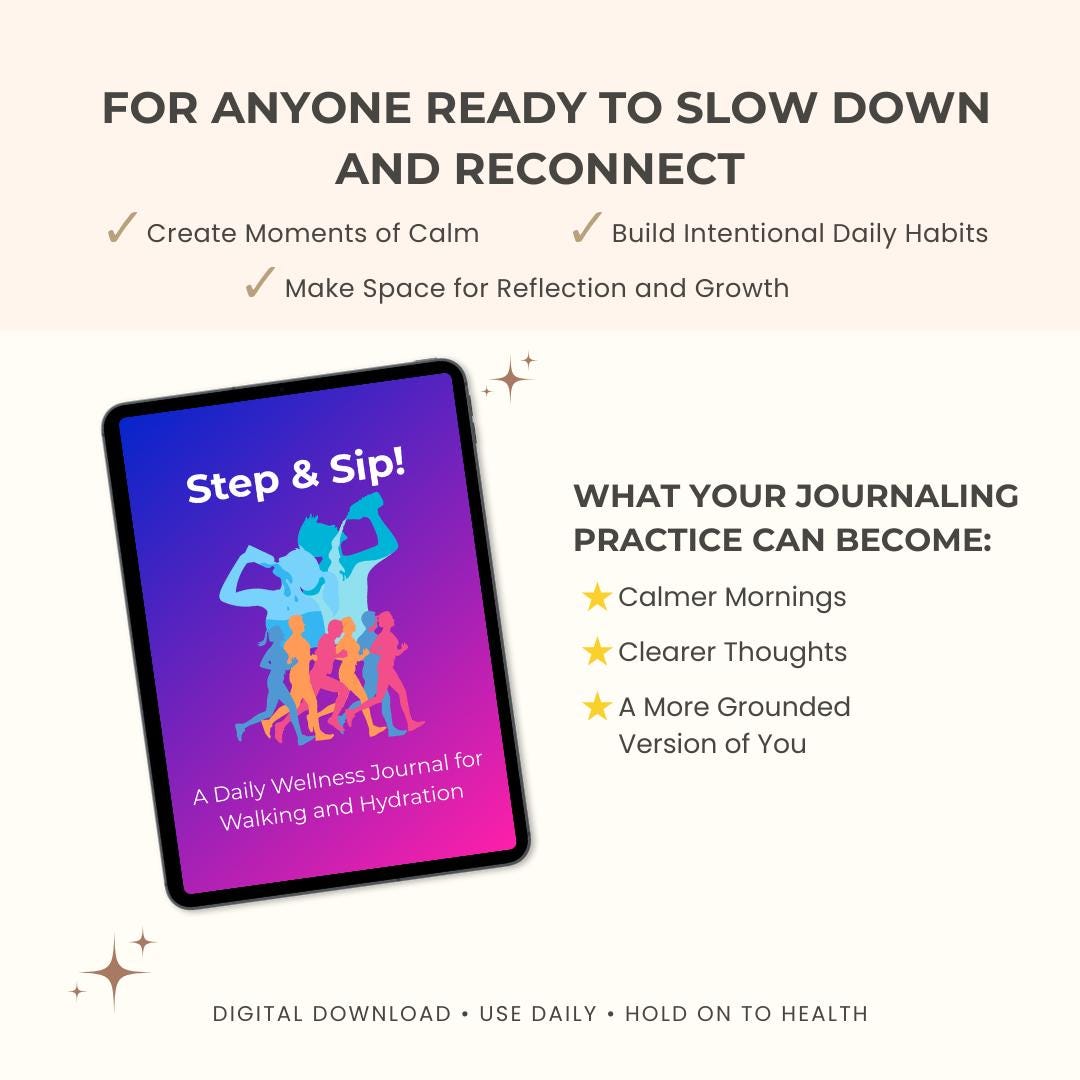 Step & Sip: A Daily Wellness Journal for Walking and Hydration