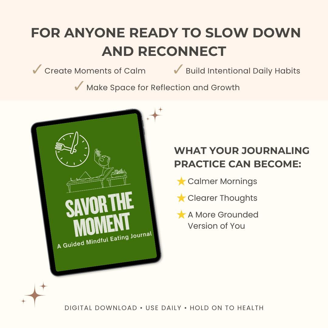 Savor the Moment: A Guided Mindful Eating Journal