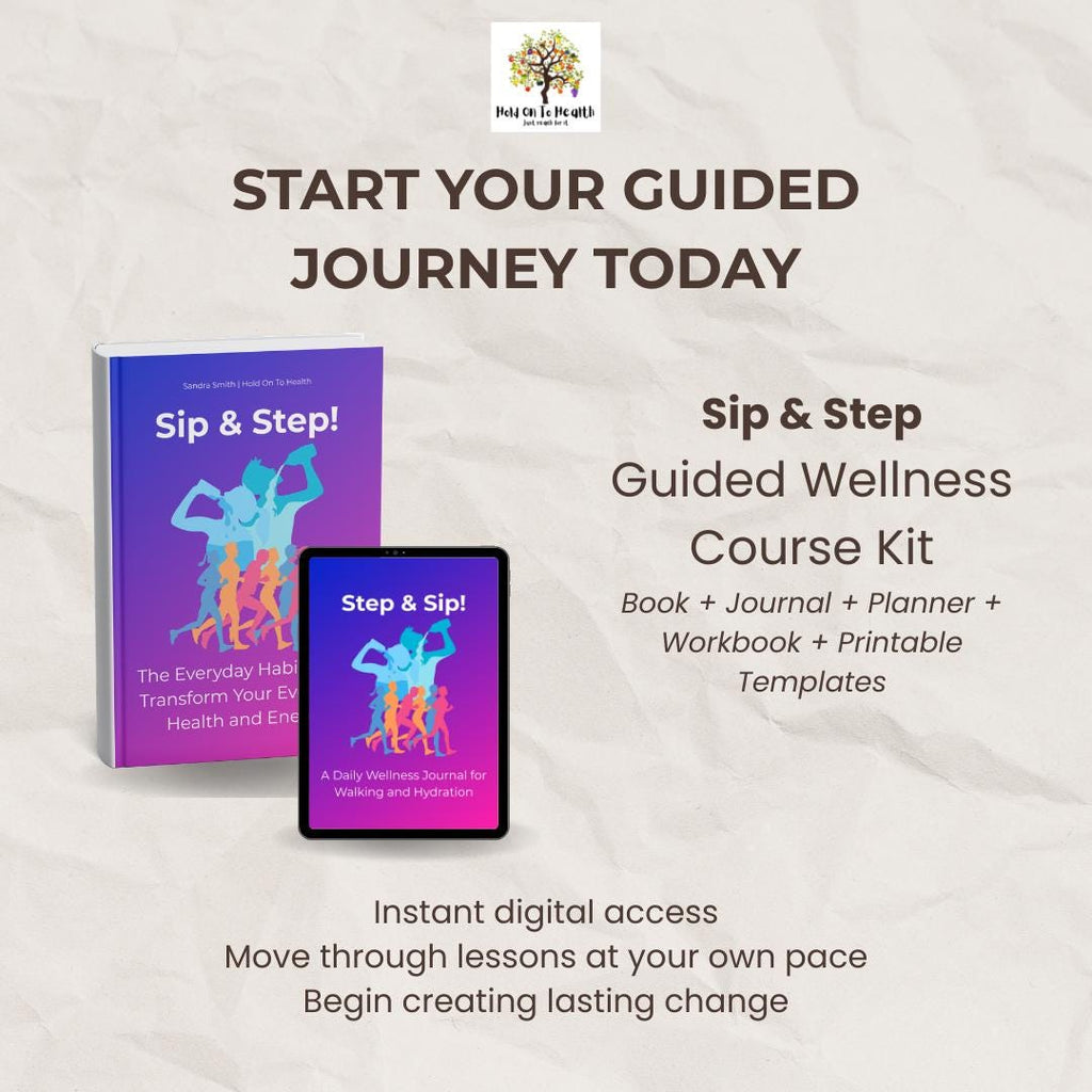 Step & Sip: A 35-Day Guided Wellness Course Kit