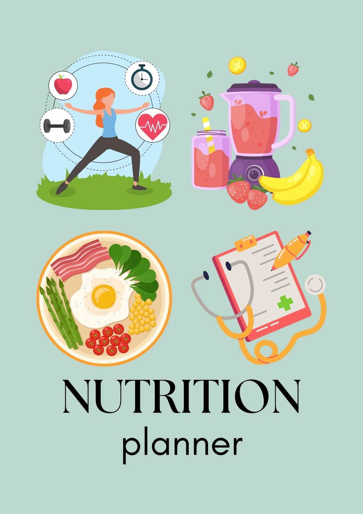 Nutrition Planner: 65-Page Health & Meal Tracking Journal