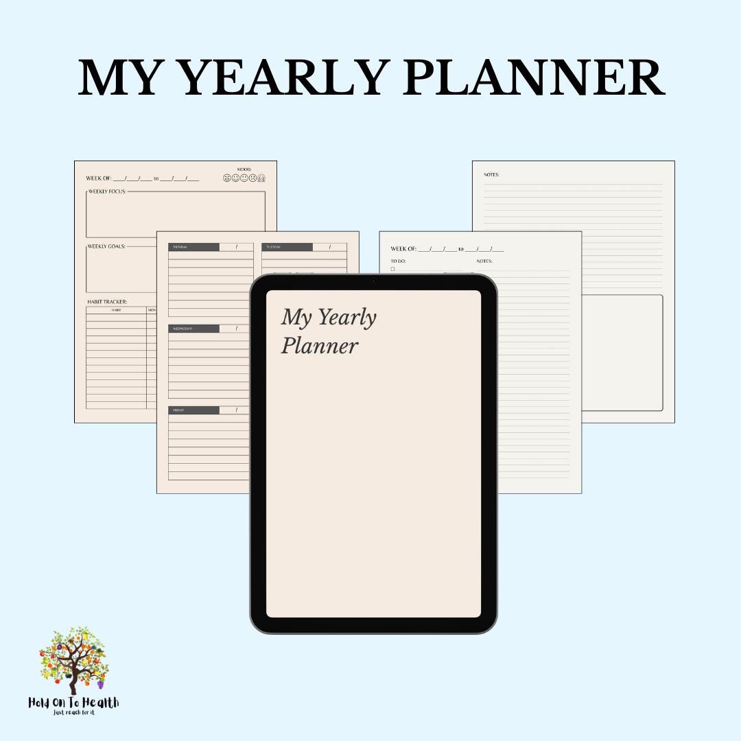 My Yearly Journal | A 52-Week Undated Journal for Goal Setting, Habit Tracking, and Productivity