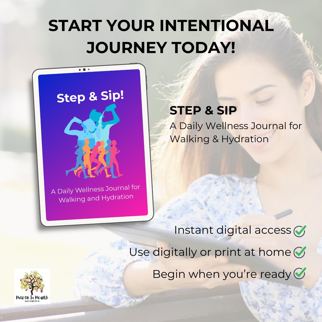 Step & Sip: A Daily Wellness Journal for Walking and Hydration