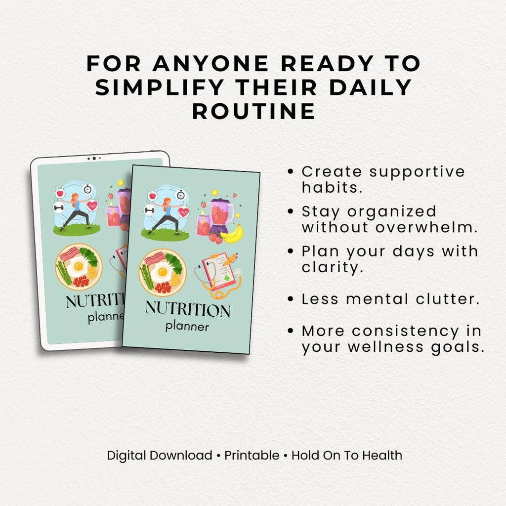 Nutrition Planner: 65-Page Health & Meal Tracking Journal