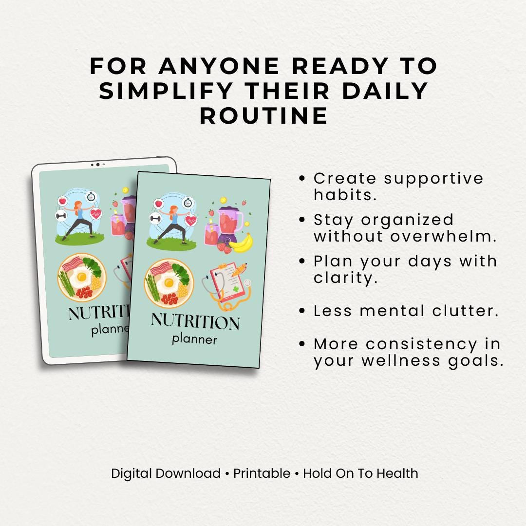 Nutrition Planner: 65-Page Health & Meal Tracking Journal