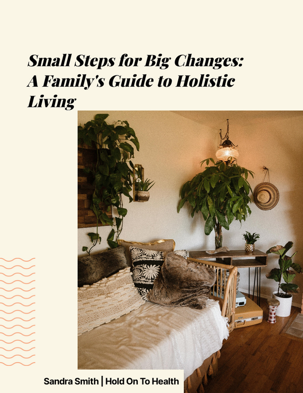 Cover of the free guide: Small Steps for Big Changes - A Family's Guide to Holistic Living